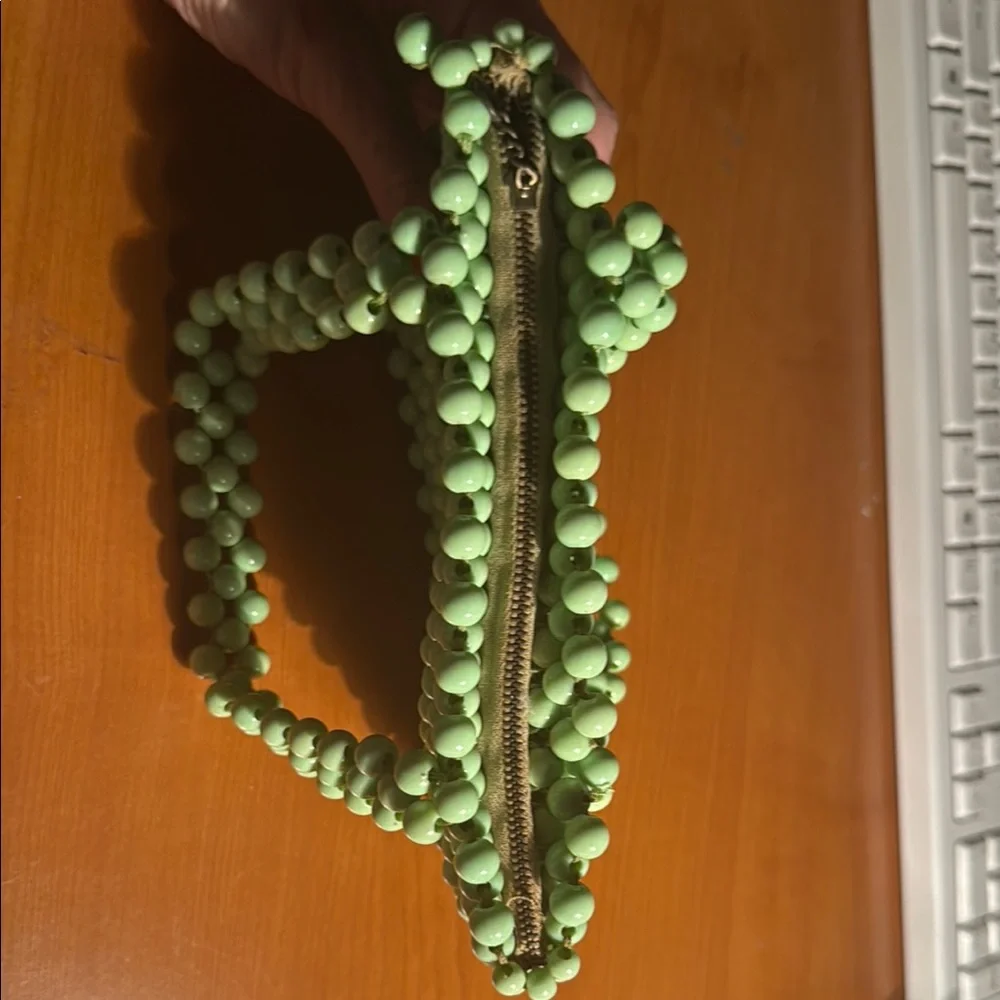 Mint Green Beaded Handbag - Picture 2 of 4